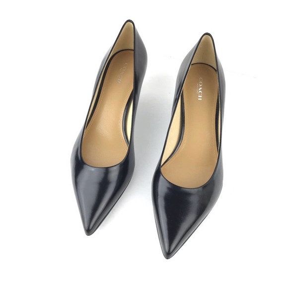COACH UniPump Black Kitten Heel Pumps size 8 New in Box - Picture 7 of 7